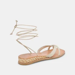 Prax Sandals Ivory Leather