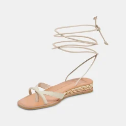Prax Sandals Ivory Leather