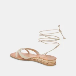 Prax Sandals Ivory Leather