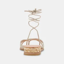 Prax Sandals Ivory Leather