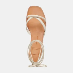 Prax Sandals Ivory Leather