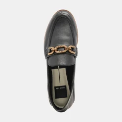 Reign Flats Black Leather