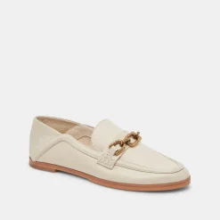 Reign Flats Ivory Leather