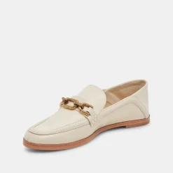 Reign Flats Ivory Leather