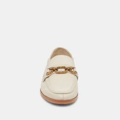 Reign Flats Ivory Leather