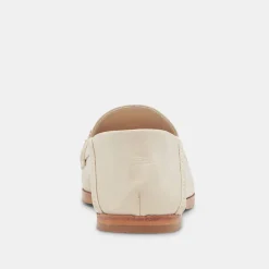 Reign Flats Ivory Leather