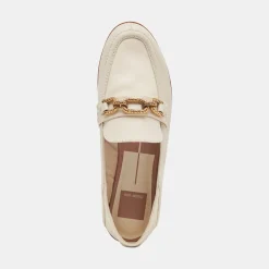Reign Flats Ivory Leather
