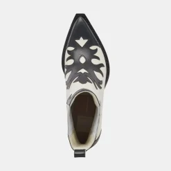 Renia Boots Black White Leather