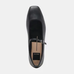 Reyes Ballet Flats Black Leather