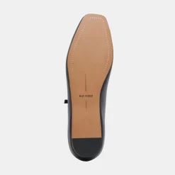Reyes Ballet Flats Black Leather