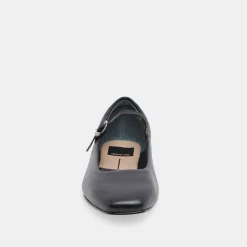 Reyes Ballet Flats Black Leather