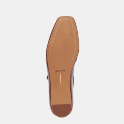 Reyes Ballet Flats Brown Crinkle Patent