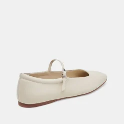 Reyes Ballet Flats Ivory Leather