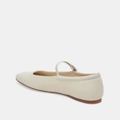 Reyes Ballet Flats Ivory Leather