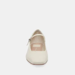 Reyes Ballet Flats Ivory Leather