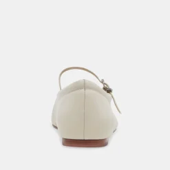 Reyes Ballet Flats Ivory Leather