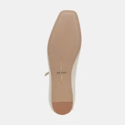 Reyes Ballet Flats Ivory Leather