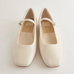Reyes Ballet Flats Ivory Leather