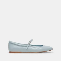 Reyes Ballet Flats Sky Blue Crinkle Patent