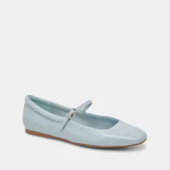Reyes Ballet Flats Sky Blue Crinkle Patent