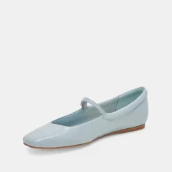 Reyes Ballet Flats Sky Blue Crinkle Patent