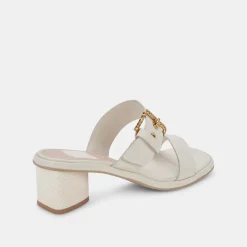 Riva Sandals Ivory Leather