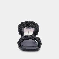 Ronin Rhinestone Sandals Black Rhinestone