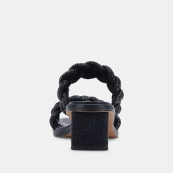 Ronin Rhinestone Sandals Black Rhinestone