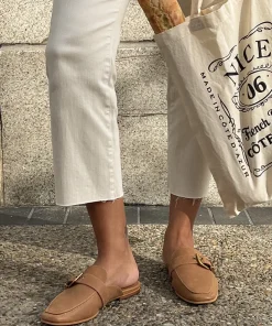 Santel Flats Brown Leather