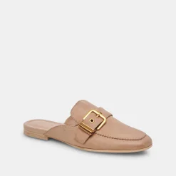 Santel Flats Taupe Leather