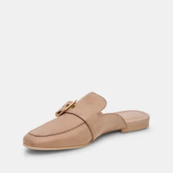 Santel Flats Taupe Leather