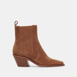 Senna Booties Chestnut Suede