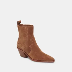 Senna Booties Chestnut Suede