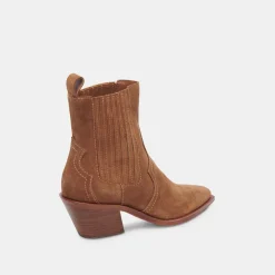 Senna Booties Chestnut Suede
