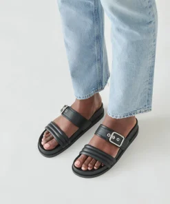 Shaila Sandals Black Leather