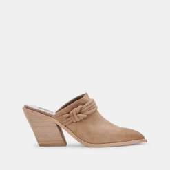 Sita Mules Mushroom Suede