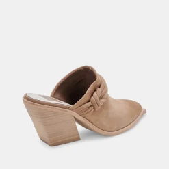 Sita Mules Mushroom Suede