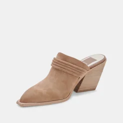 Sita Mules Mushroom Suede
