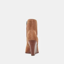 Susann Wide Booties Chestnut Suede