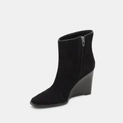 Susann Wide Booties Onyx Suede