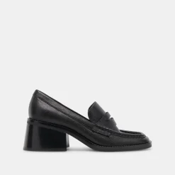 Talie Loafers Onyx Embossed Leather