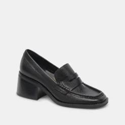 Talie Loafers Onyx Embossed Leather