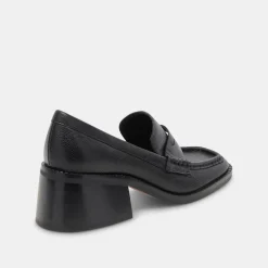 Talie Loafers Onyx Embossed Leather