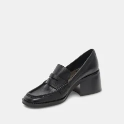 Talie Loafers Onyx Embossed Leather