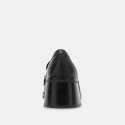 Talie Loafers Onyx Embossed Leather