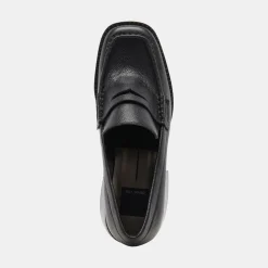 Talie Loafers Onyx Embossed Leather