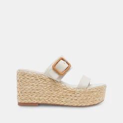 Thorin Wedges Ivory Leather