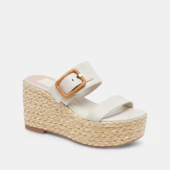 Thorin Wedges Ivory Leather