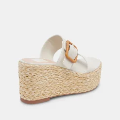 Thorin Wedges Ivory Leather