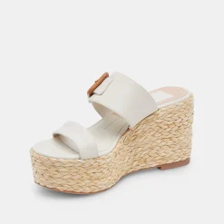 Thorin Wedges Ivory Leather